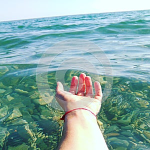The hand given afar to the horizons photo