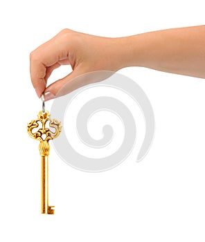 Hand giving key
