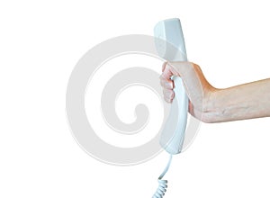 Hand giving a phone tube