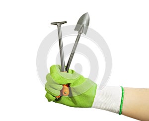 Hand in glove hold groundworks tools
