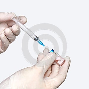 Hand in glove hold vaccine.