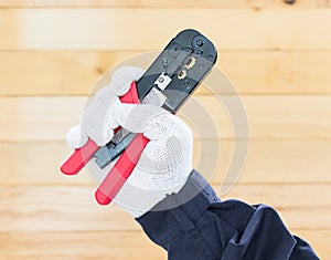 Hand in glove hold wire stripper