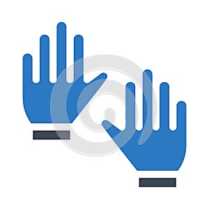 Hand glyph colour vector  icon