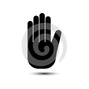 Hand glyph icon