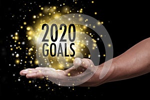 Hand with goals 2020