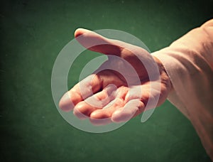 Hand of God reaching out photo