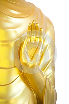 Hand of golden buddha