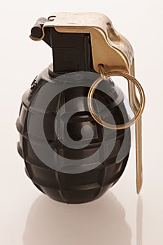 Hand granade on a white background