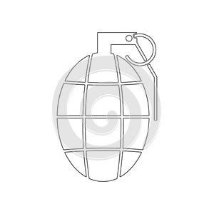 Hand Grenade icon. Element of Army for mobile concept and web apps icon. Outline, thin line icon for website design and