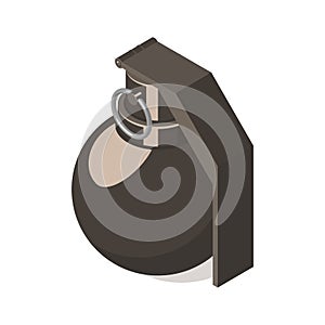 Hand grenade icon isolated on white background.