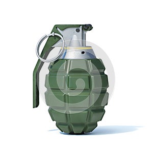 Hand grenade isolated on white background, 3d rendering