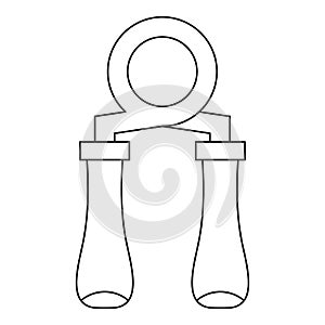 Hand grip exerciser icon, outline style