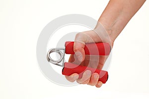 Hand with grip strenghtener