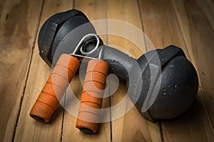 Hand Gripper and dumbbell photo