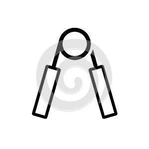 Hand gripper outline icon. photo