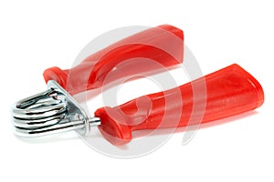 Hand grippers isolated on white.