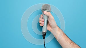 The Human Hand Holding Microphone.AI generated image