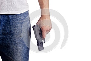 Hand with gun