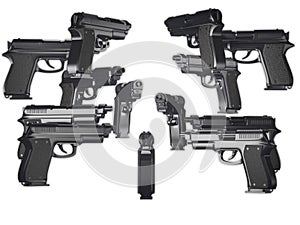 Hand gun 3d