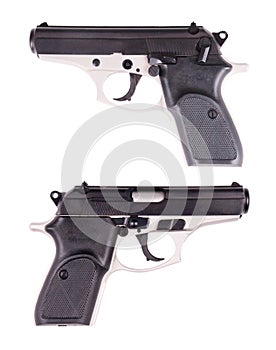 Hand Gun or Handgun, Pistol, Weapon Isolated White