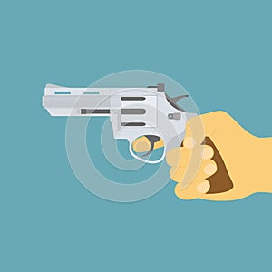 Hand with gun