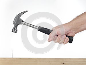 Hand with hammer