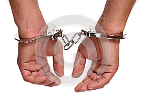 Hand with handcuffs