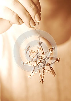 Hand Hanging Star Ornament