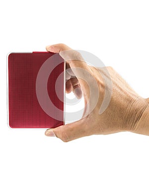 hand and the harddisk external