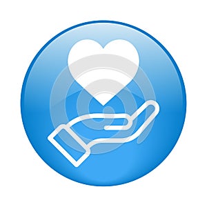 Hand with heart icon