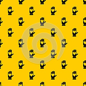 Hand with heart pattern vector