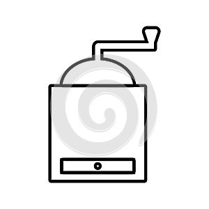 hand-held coffee grinder icon. Element of kitchen tools for mobile concept and web apps icon. Thin line icon for website design