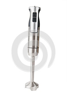 Hand-held electric blender isolated on a white background