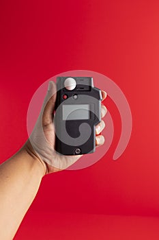Hand held light measurement with photometer exposure meter photo