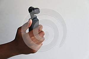 Hand held osmo dji pocket camera