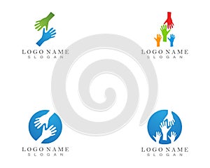 Hand Help Logo and symbol template