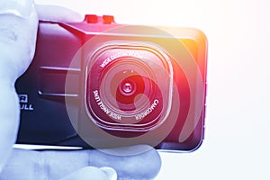 Hand hold CCTV Video recording, camera camcoder photo