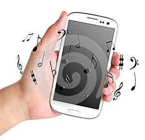 Hand Hold Music Phone