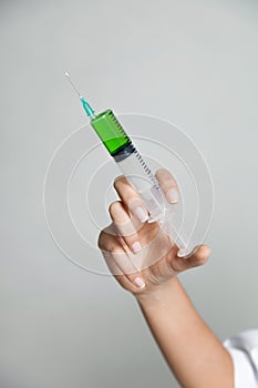 Hand hold syringe