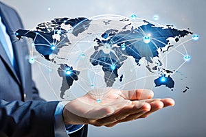 Hand Hold World Social Network photo