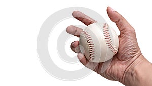 Hand Holding A Baseball Ball