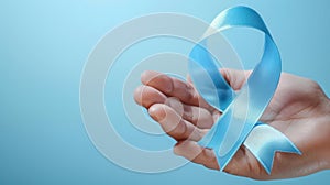 The blue awareness ribbon.AI generated image
