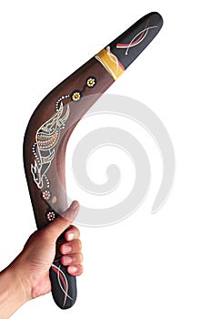 Hand Holding A Boomerang