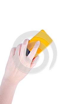 Hand holding brush erase