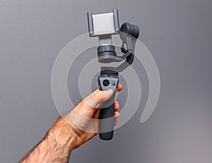 Hand Holding Camera Stabilizer