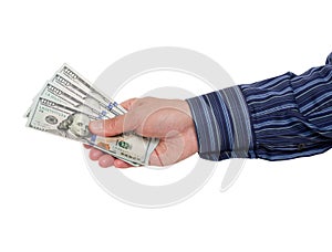 Hand holding cash