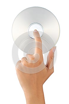 Hand holding cd