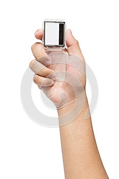 Hand holding Compact Flash Memory Card