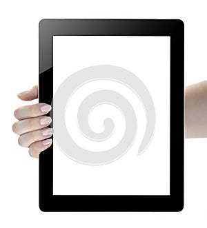 Hand Holding Digital Tablet