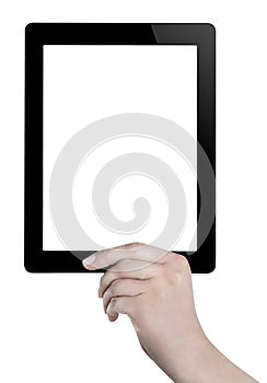 Hand Holding Digital Tablet